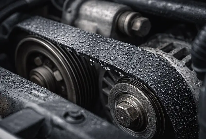 ایجاد صدای تسمه دینام به دلیل رطوبت و شبنم در هوای سرد زمستان