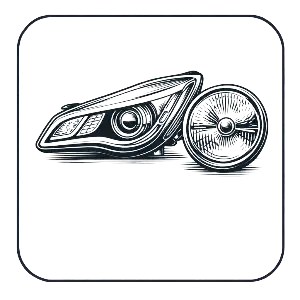تصویر لاین آرت چراغ خودرو