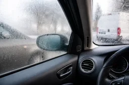 بخار گرفتن شیشه جلو خودرو در هوای سرد زمستان و کاهش دید راننده