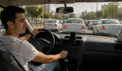 علت خنک نکردن کولر ماشین در ترافیک و تلاش راننده برای تنظیم کولر